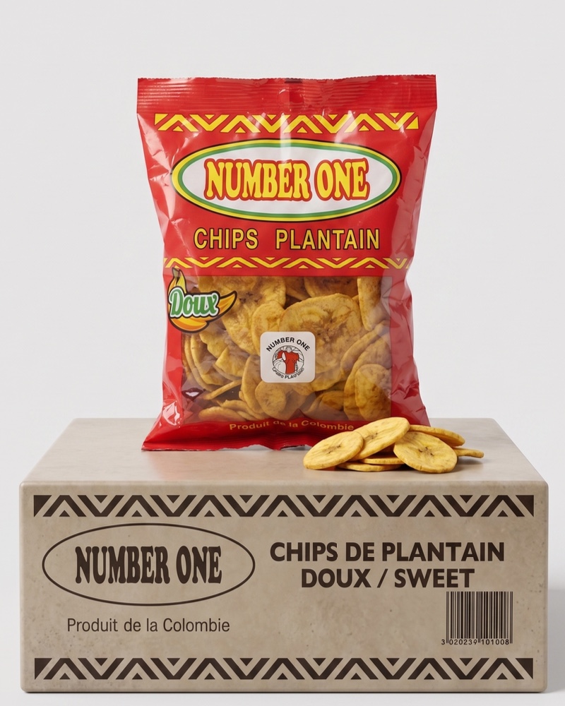 Number One chips plantain sucrée
