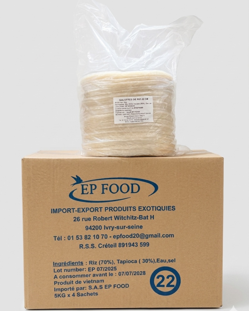 Galettes de riz 22 cm 5kg