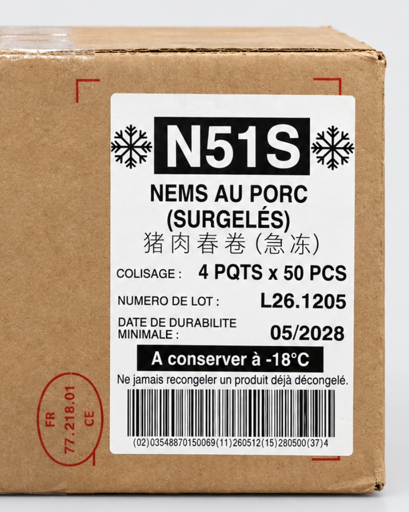 Nems au porc surgelés