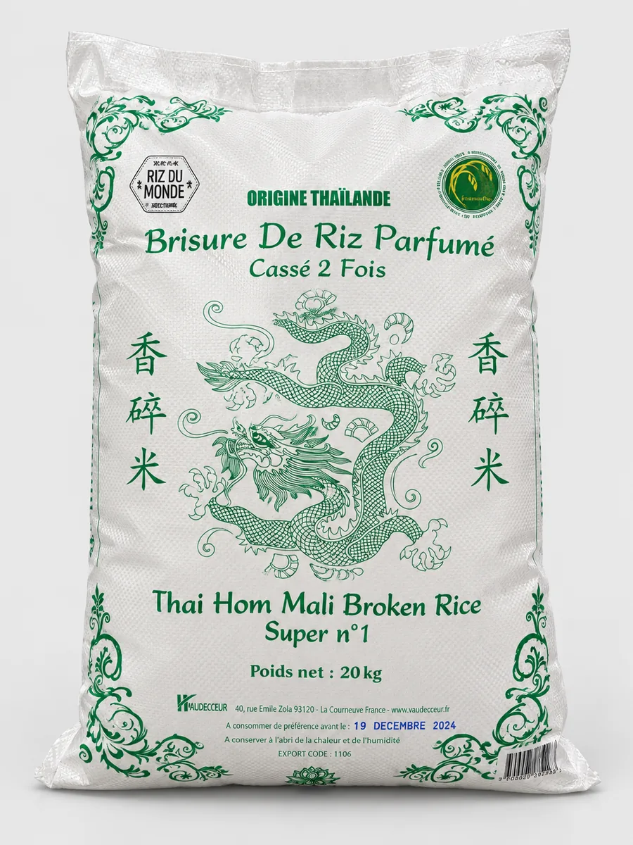 Brisure de riz parfumé cassé 2 fois 20kg