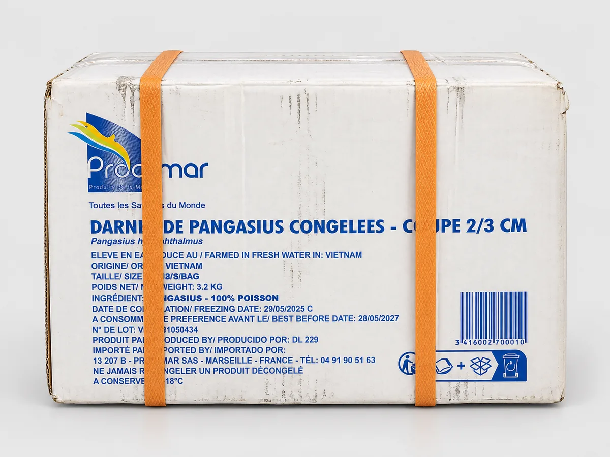 Darnes de pangasius congelées 2/3 cm