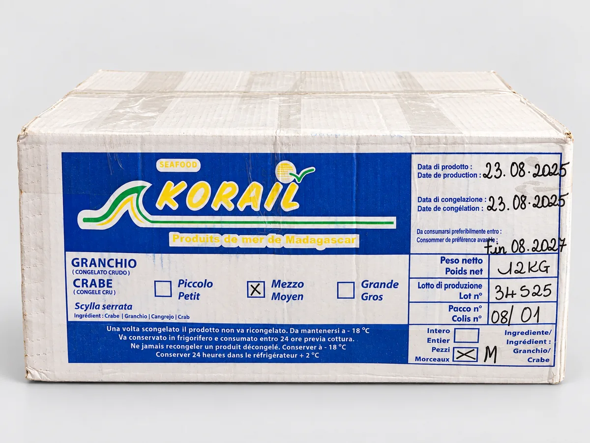 Crabe Korail congelé taille moyenne