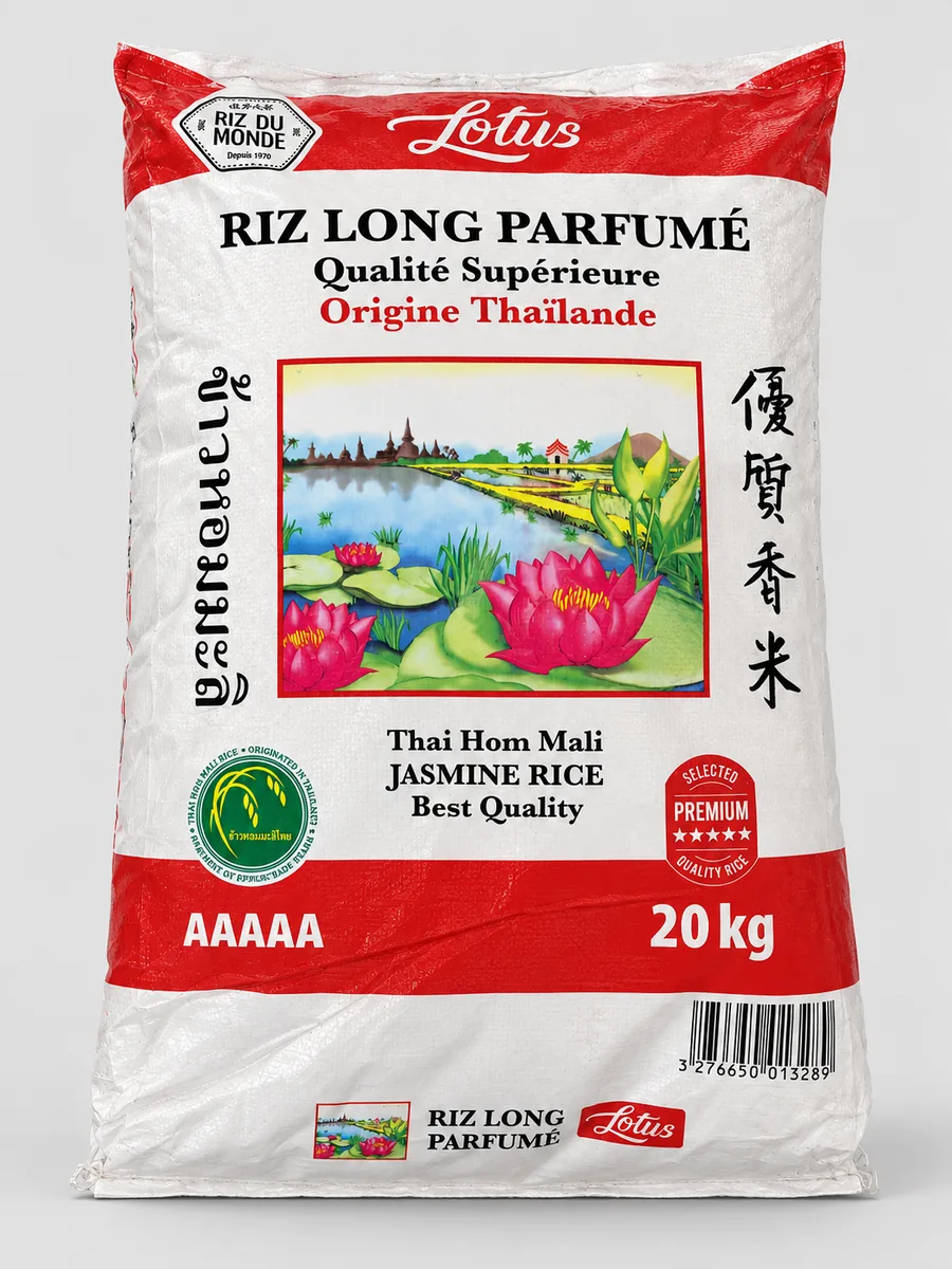 Riz long parfumé Lotus Thaïlande 20kg