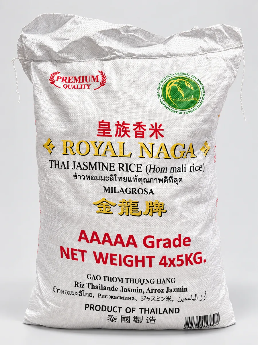 Riz jasmin Royal Naga AAAAA 4 x 5KG