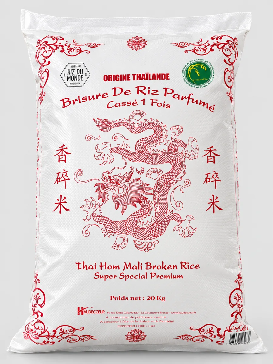 Brisure de riz parfumé cassé 1 fois 20kg
