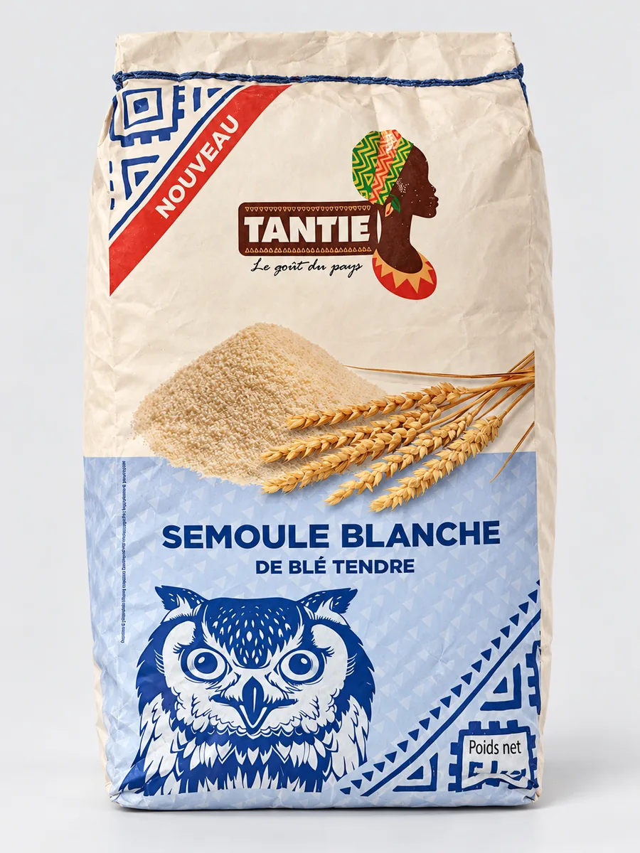 Semoule blanche de blé tendre Tantie